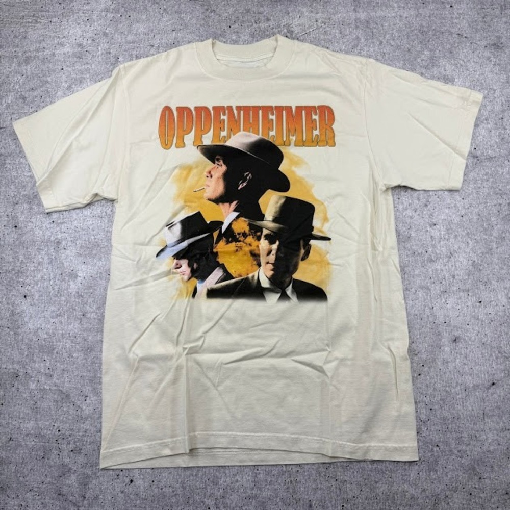 Game Changers LA Oppenheimer Cillian Murphy Heavyweight Cream T-Shirt Adult M